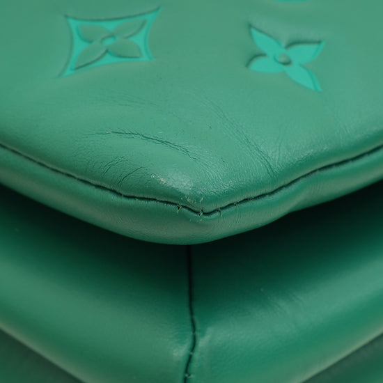 Louis Vuitton Vert Green Monogram Embossed Puffy Coussin PM Bag