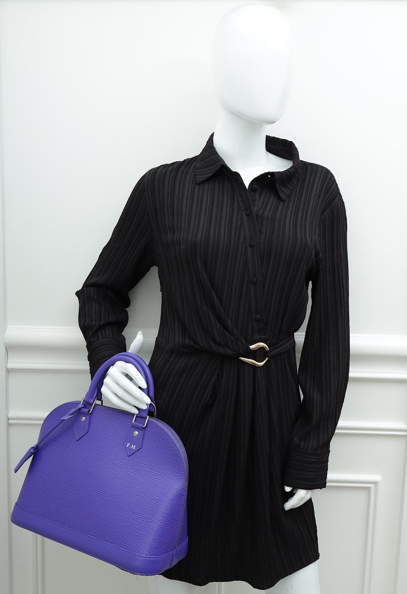 Louis Vuitton Figue Alma PM Bag W/ F.M Initials