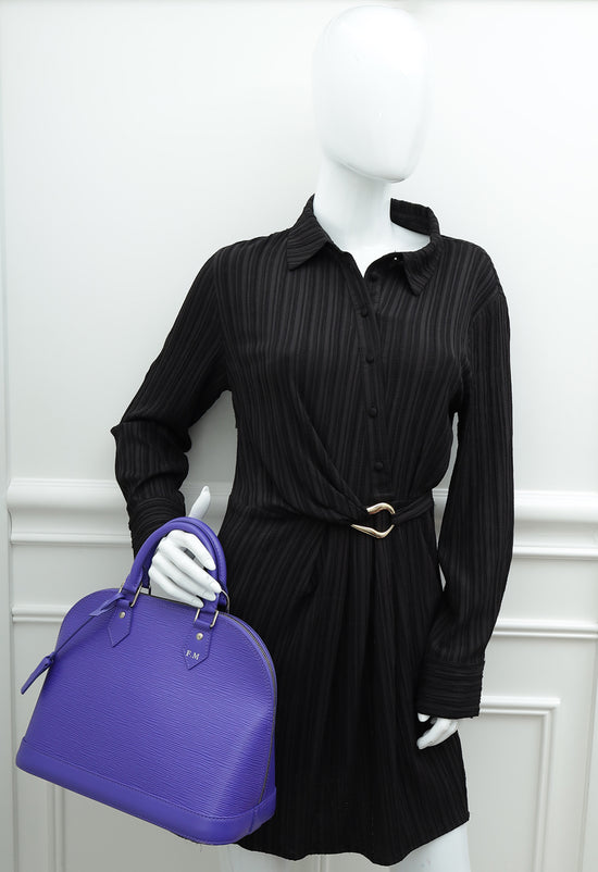 Load image into Gallery viewer, Louis Vuitton Figue Alma PM Bag W/ F.M Initials

