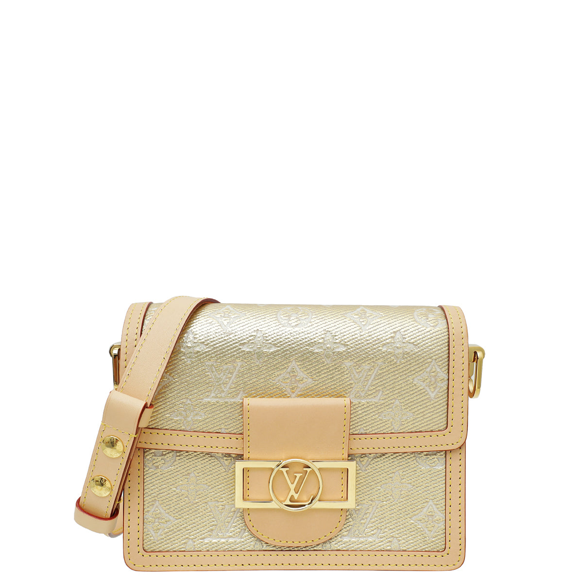 Louis Vuitton Metallic Gold Monogram Mini Dauphine Bag-Louis Vuitton-THE CLOSET