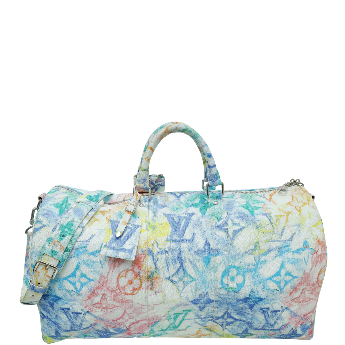 Louis Vuitton Multicolor Monogram Pastel Colors Keepall Bandouliere 50 Bag-Louis Vuitton-THE CLOSET
