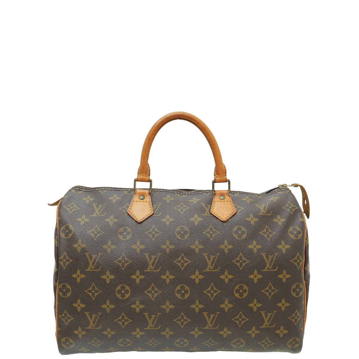 Louis Vuitton Brown Monogram Speedy 35 Bag-Louis Vuitton-THE CLOSET