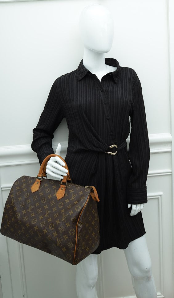 Louis Vuitton Brown Monogram Speedy 35 Bag