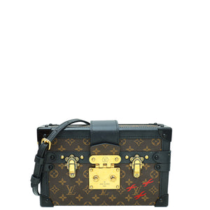 حقيبة Louis Vuitton Bicolor Monogram Petite Malle مع 3 صلبان مميزة 