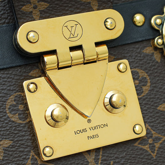 Louis Vuitton Bicolor Monogram Petite Malle Bag W/ 3 Signature Crosses