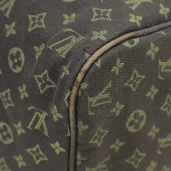 Louis Vuitton Monogram Brown Mini Lin Speedy 30 Bag