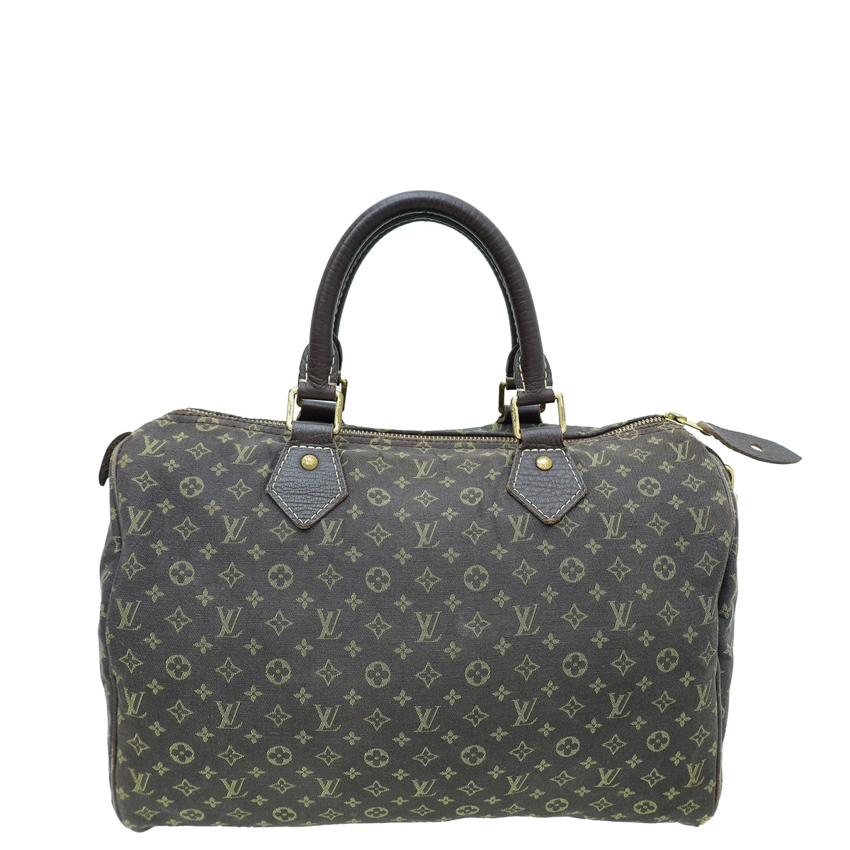 Louis Vuitton Brown Monogram Mini Lin Speedy 30 Bag-Louis Vuitton-THE CLOSET