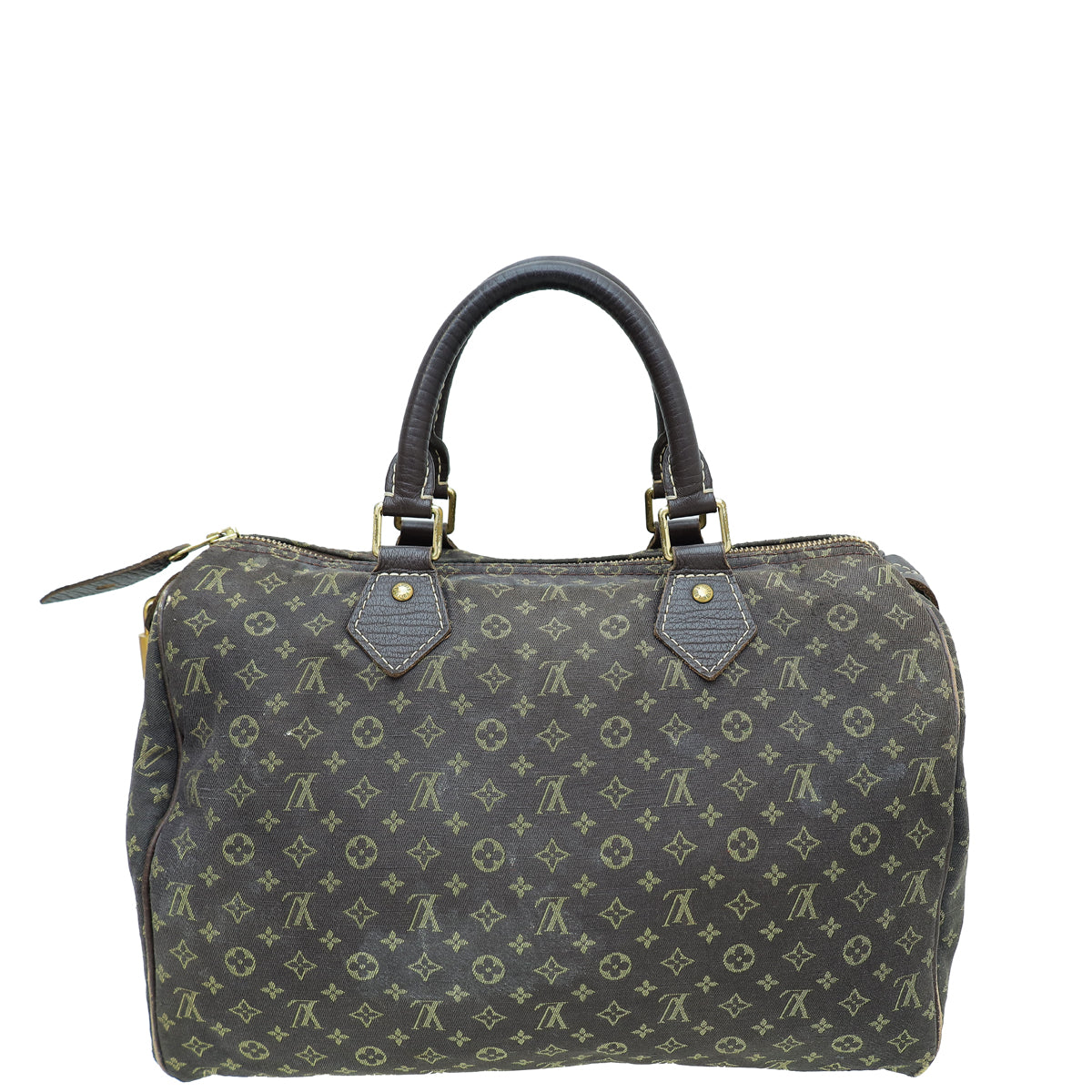 Louis Vuitton Brown Monogram Mini Lin Speedy 30 Bag-Louis Vuitton-THE CLOSET