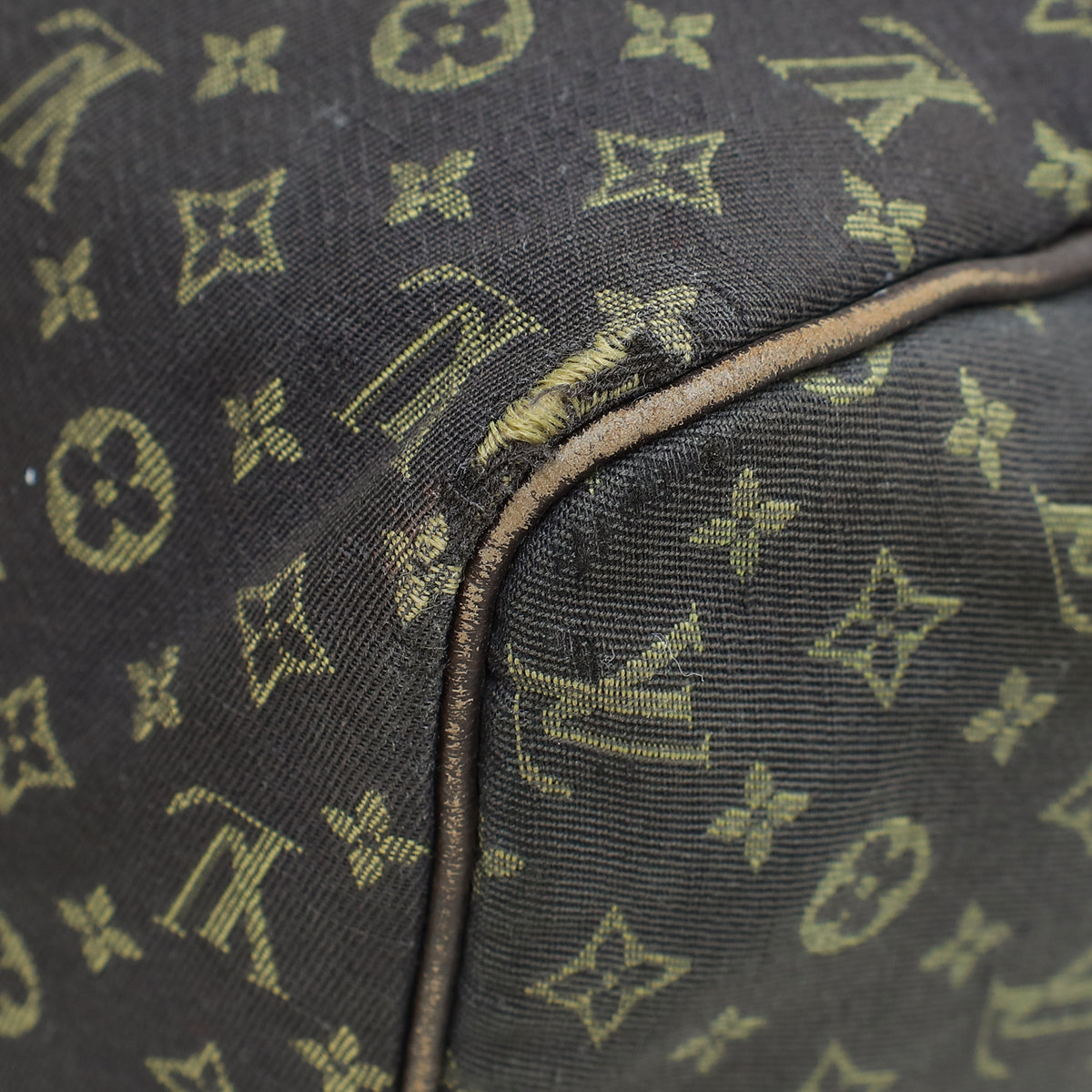Louis Vuitton Brown Monogram Mini Lin Speedy 30 Bag