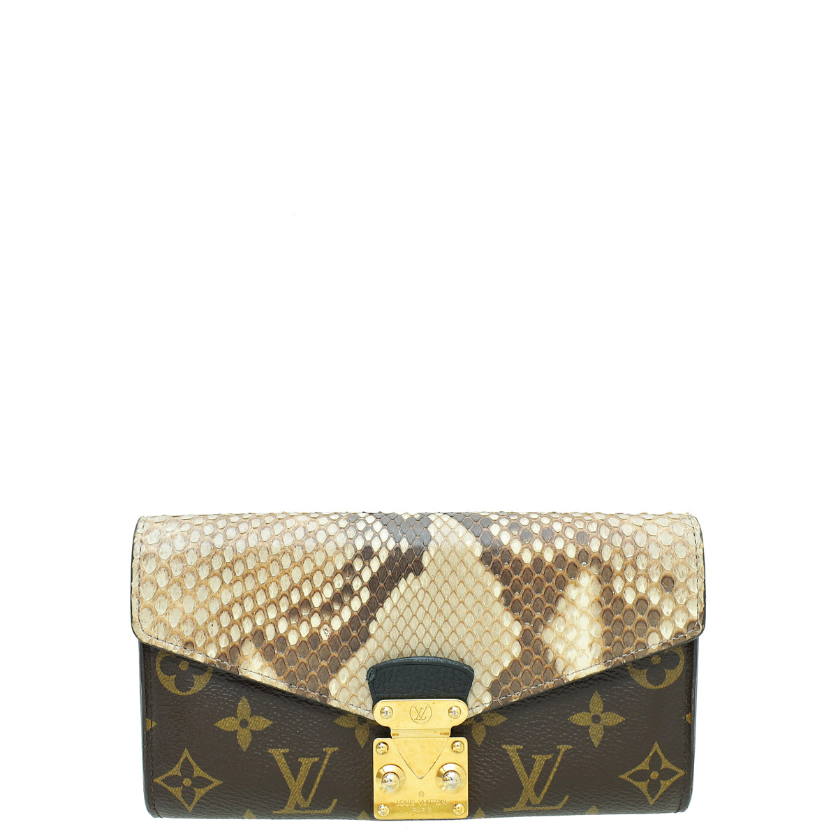 Louis Vuitton Tricolor Monogram Python Pallas Wallet