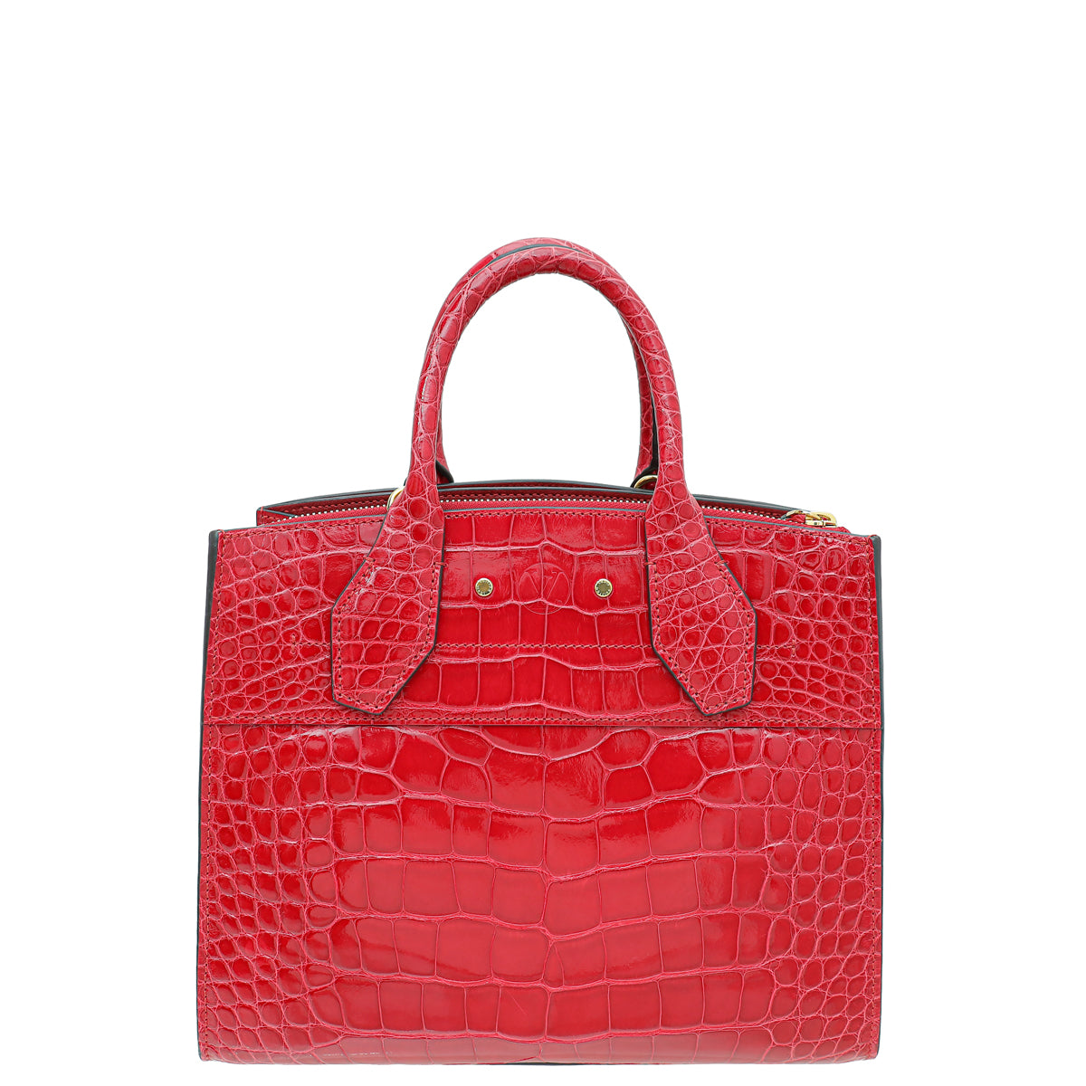 Louis Vuitton Red Shiny Alligator City Steamer PM Bag-Louis Vuitton-THE CLOSET