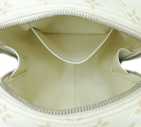Louis Vuitton White Monogram Shiny Python Square Bag