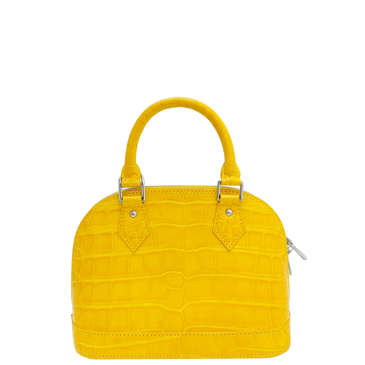 Louis Vuitton Jaune D'Or Shiny Crocodile Alma BB Bag-Louis Vuitton-THE CLOSET