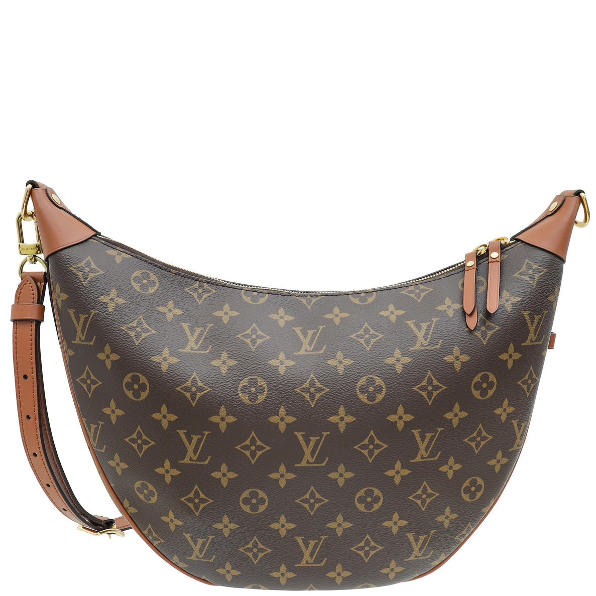 Louis Vuitton Brown Monogram & Monogram Reverse Loop Hobo Bag-Louis Vuitton-THE CLOSET