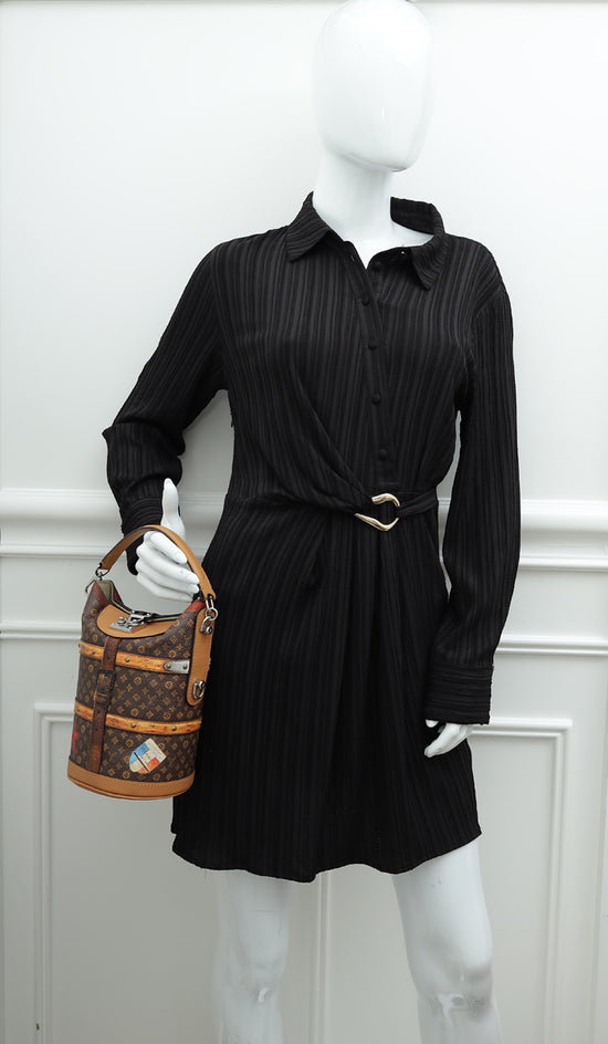 Load image into Gallery viewer, Louis Vuitton Maroon Transformed Monogram Time Trunk Duffle Bag
