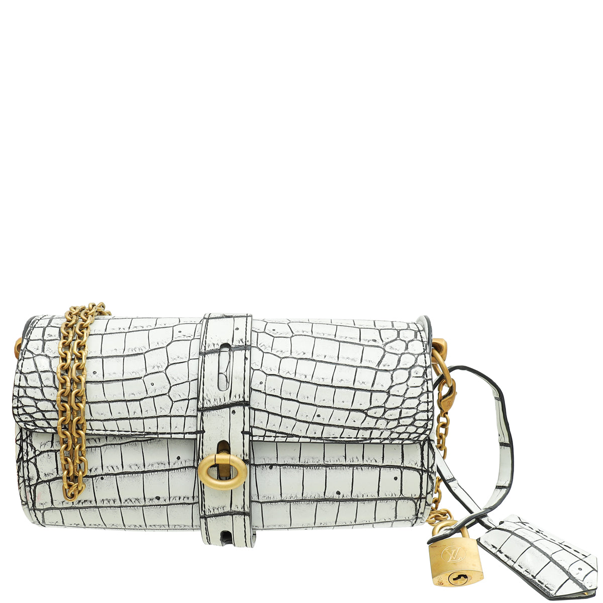 Louis Vuitton Vintage White Crocodile Chain Glasses Case-Louis Vuitton-THE CLOSET