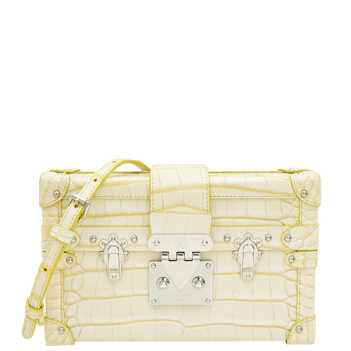 Louis Vuitton Bicolor Matte Alligator Petite Malle Bag-Louis Vuitton-THE CLOSET