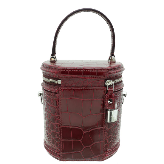 Louis Vuitton Bordeaux Crocodilian Shiny Alligator Cannes Bag