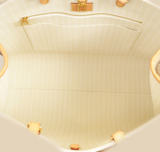 Louis Vuitton Blue By The Pool Onthego GM Portofino Print Raffia Bag