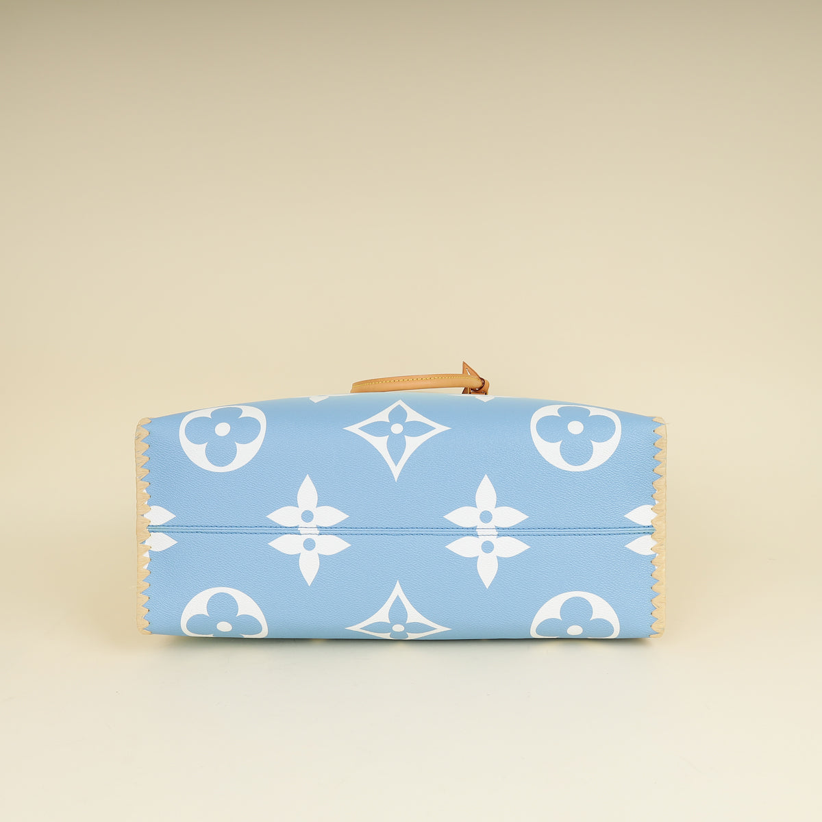 Louis Vuitton Blue By The Pool Onthego GM Portofino Print Raffia Bag