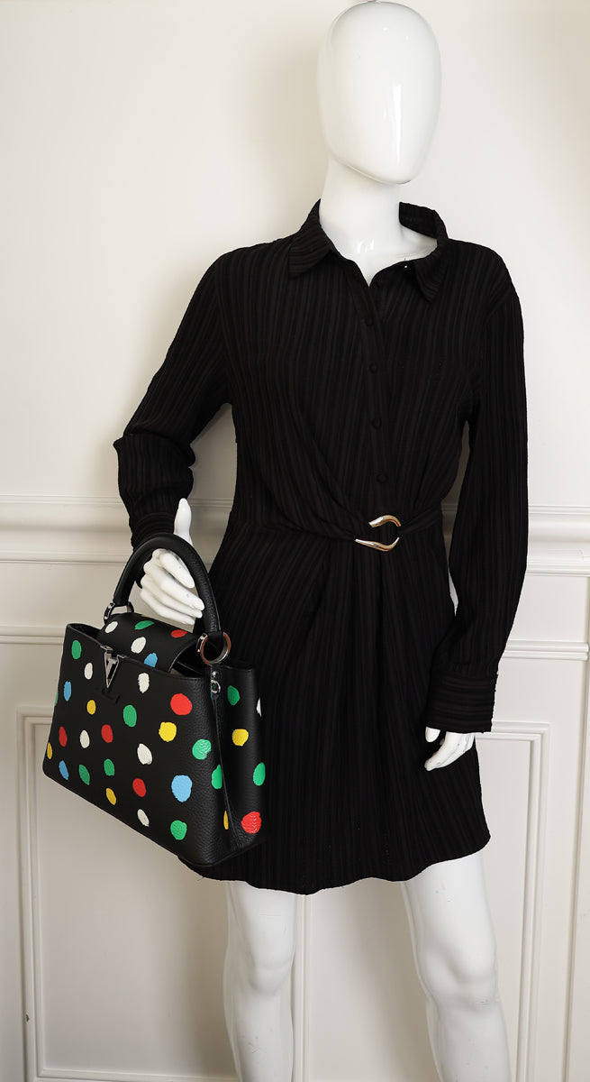 Louis Vuitton Multicolor X YK Capucines MM Painted Dots Bag
