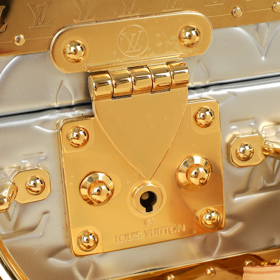 Louis Vuitton Bicolor Monogram Petite Valise Top Handle Trunk w/ MKH Initials