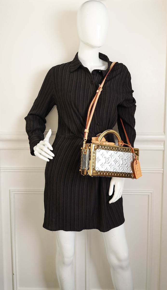 Louis Vuitton Bicolor Monogram Petite Valise Top Handle Trunk w/ MKH Initials