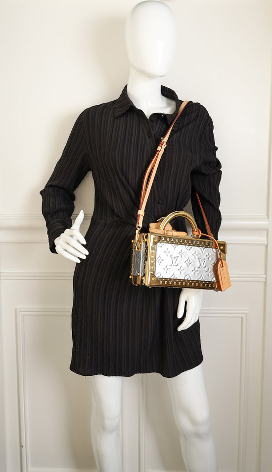 Louis Vuitton Bicolor Monogram Petite Valise Top Handle Trunk w/ MKH Initials