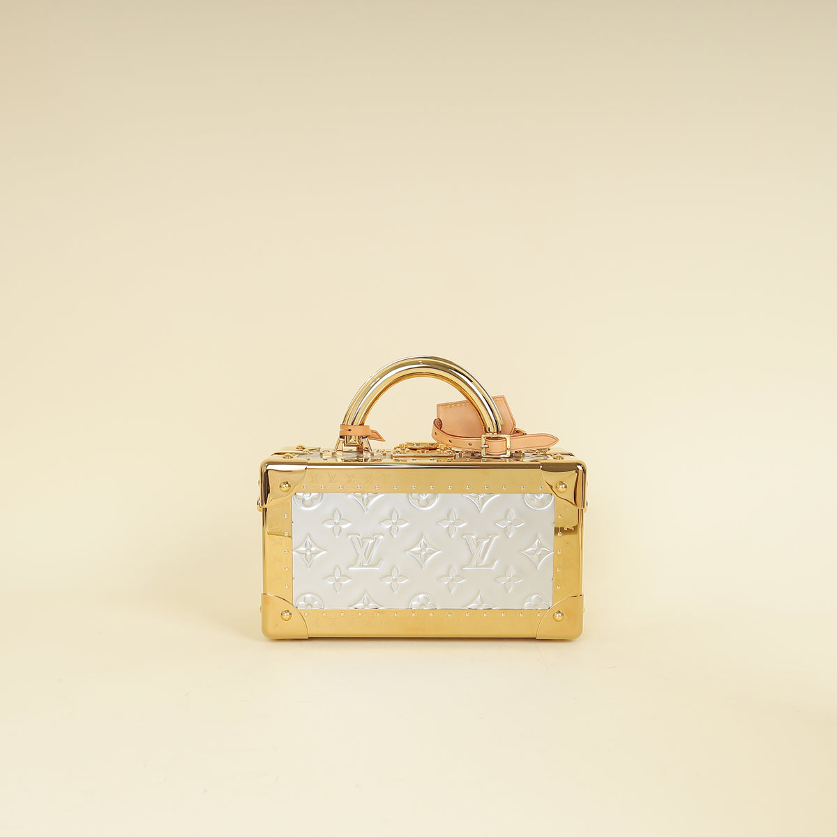 Louis Vuitton Bicolor Monogram Petite Valise Top Handle Trunk w/ MKH Initials