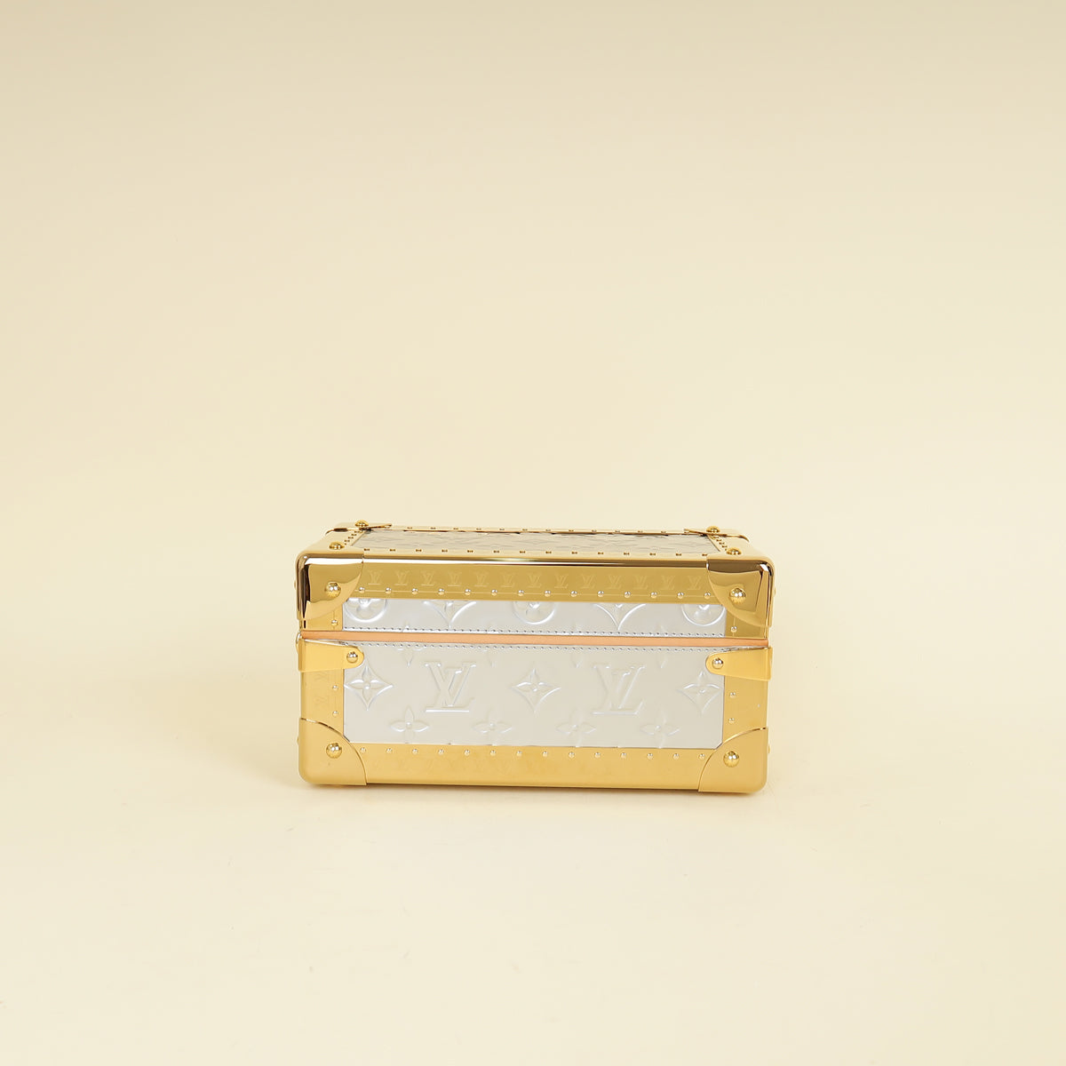 Louis Vuitton Bicolor Monogram Petite Valise Top Handle Trunk w/ MKH Initials