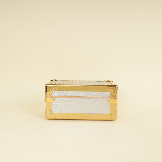 Louis Vuitton Bicolor Monogram Petite Valise Top Handle Trunk w/ MKH Initials