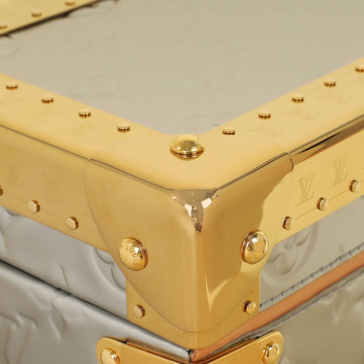 Louis Vuitton Bicolor Monogram Petite Valise Top Handle Trunk w/ MKH Initials