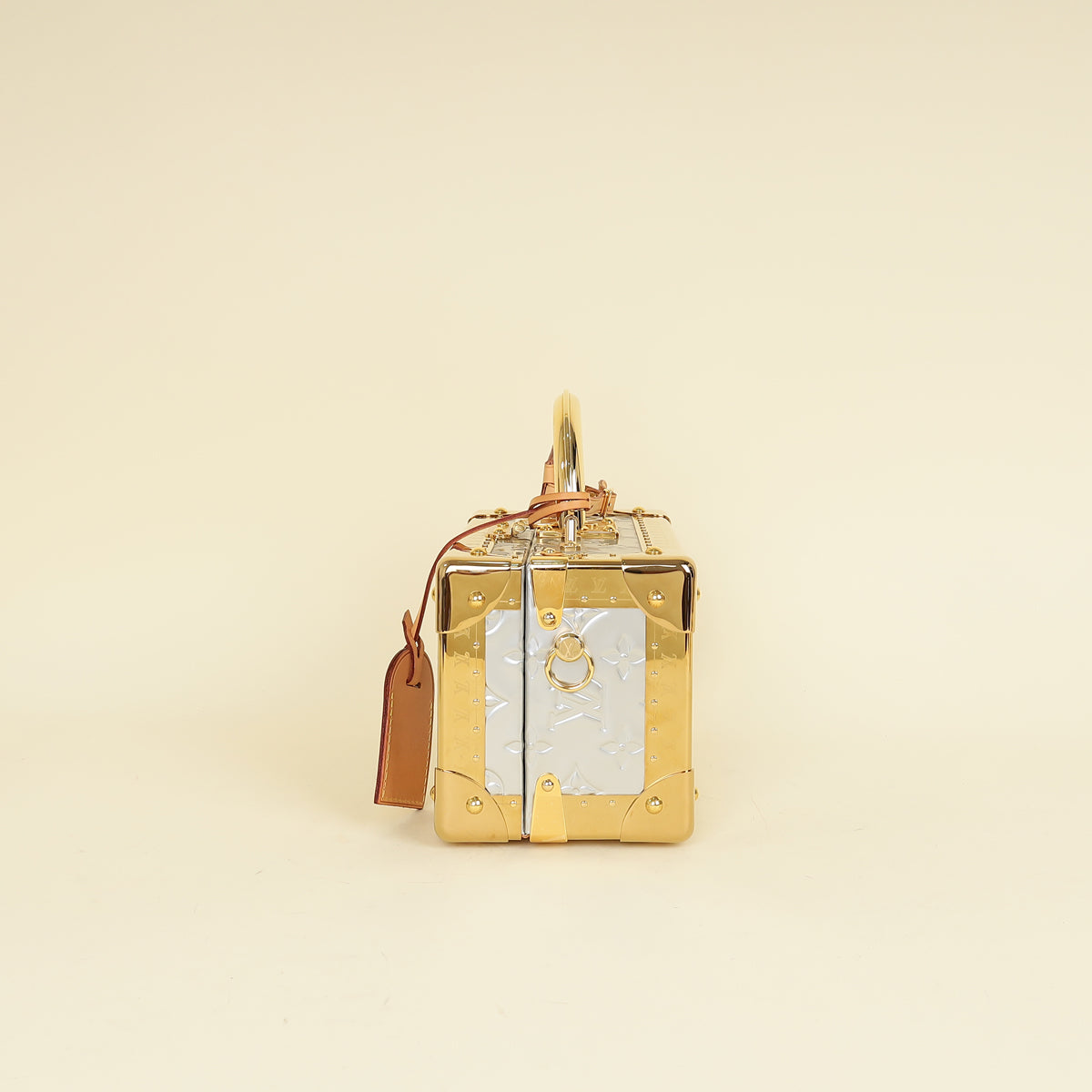 Louis Vuitton Bicolor Monogram Petite Valise Top Handle Trunk w/ MKH Initials