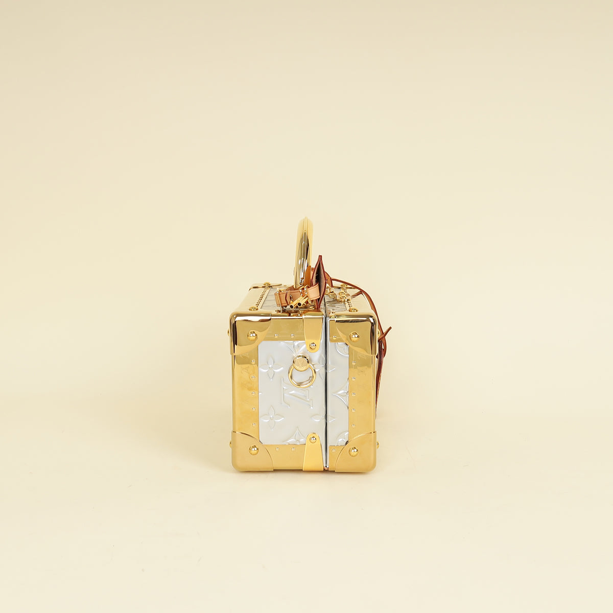 Louis Vuitton Bicolor Monogram Petite Valise Top Handle Trunk w/ MKH Initials