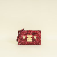 Louis Vuitton Red Shiny Alligator Petite Malle Bag