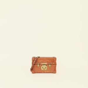 Louis Vuitton Light Brown Petite Malle Alligator Bag