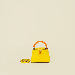 Louis Vuitton Bicolor Shiny Alligator Mini Capucines Bag