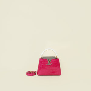 Louis Vuitton Bicolor Shiny Alligator Mini Capucines Bag