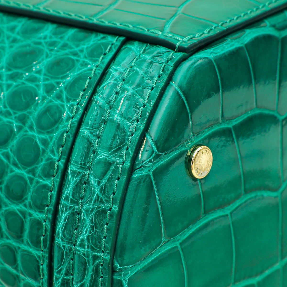 Louis Vuitton Emeralde Green Crocodilian Shiny Alligator Cannes Bag