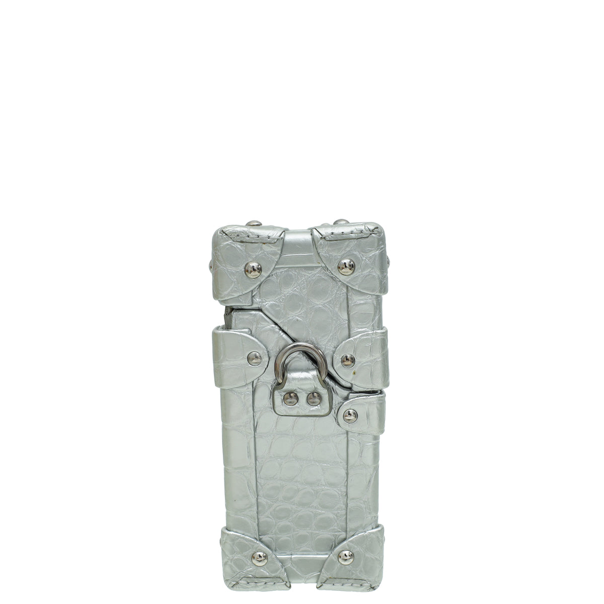 Louis Vuitton Silver Alligator Petite Malle Bag
