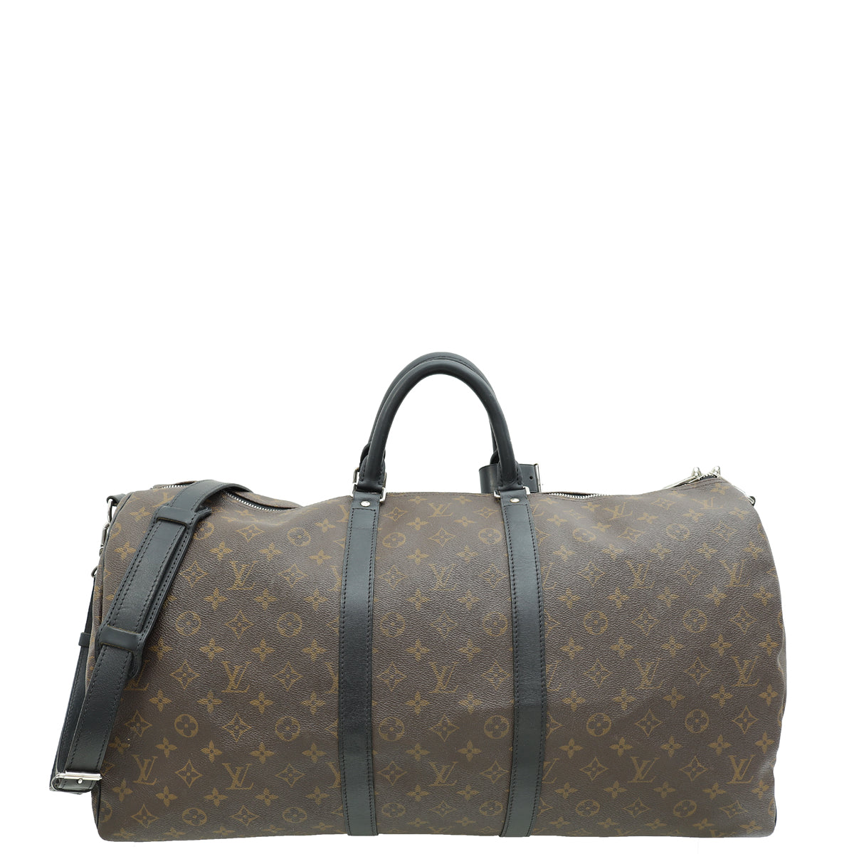 Louis Vuitton Monogram Black Keepall Bandouliere 55 Bag