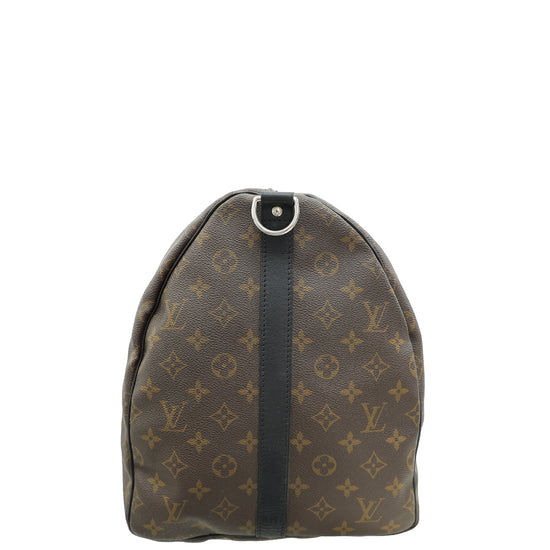 Louis Vuitton Monogram Black Keepall Bandouliere 55 Bag