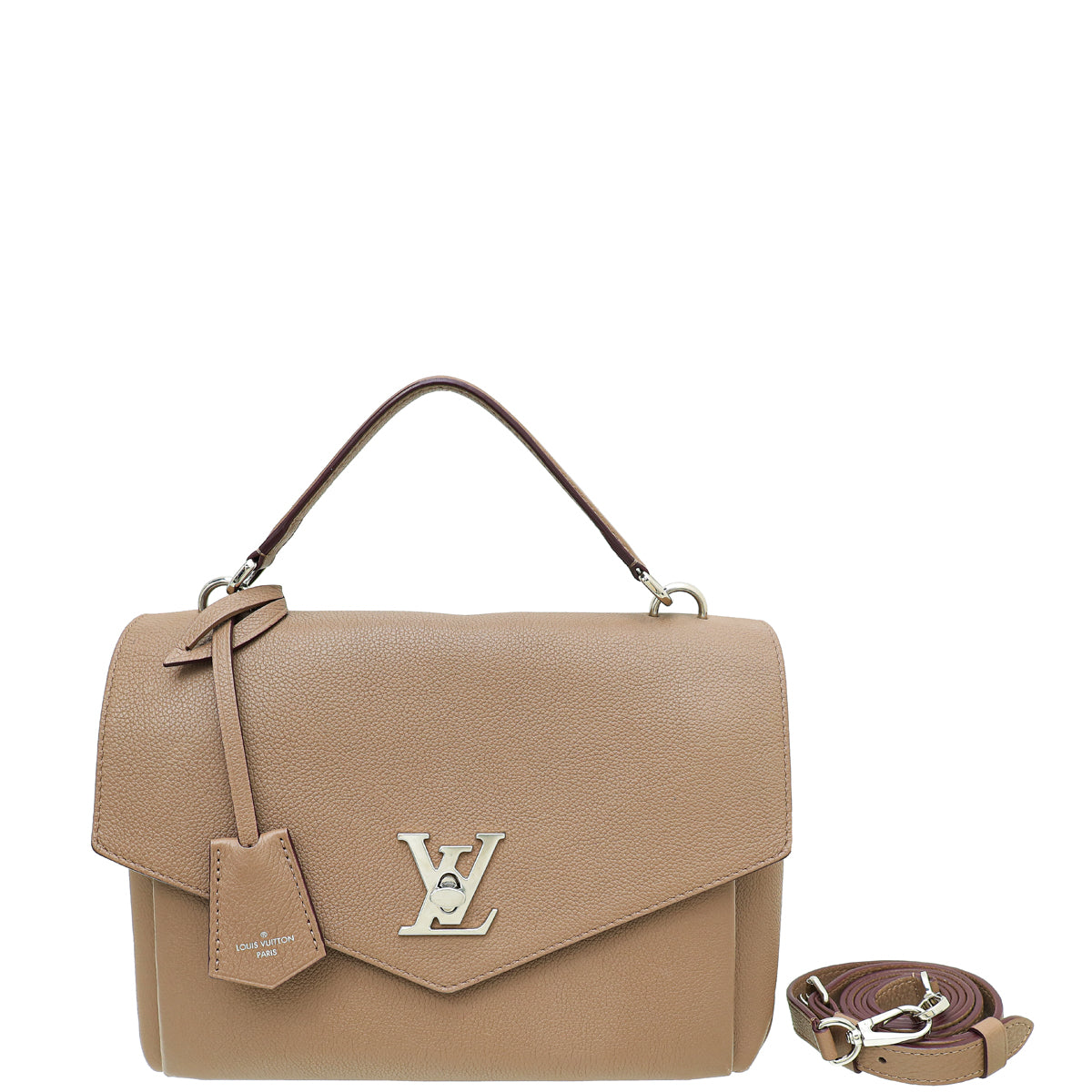 Louis Vuitton Taupe Glace Mylockme Satchel Top Handle Bag-Louis Vuitton-THE CLOSET
