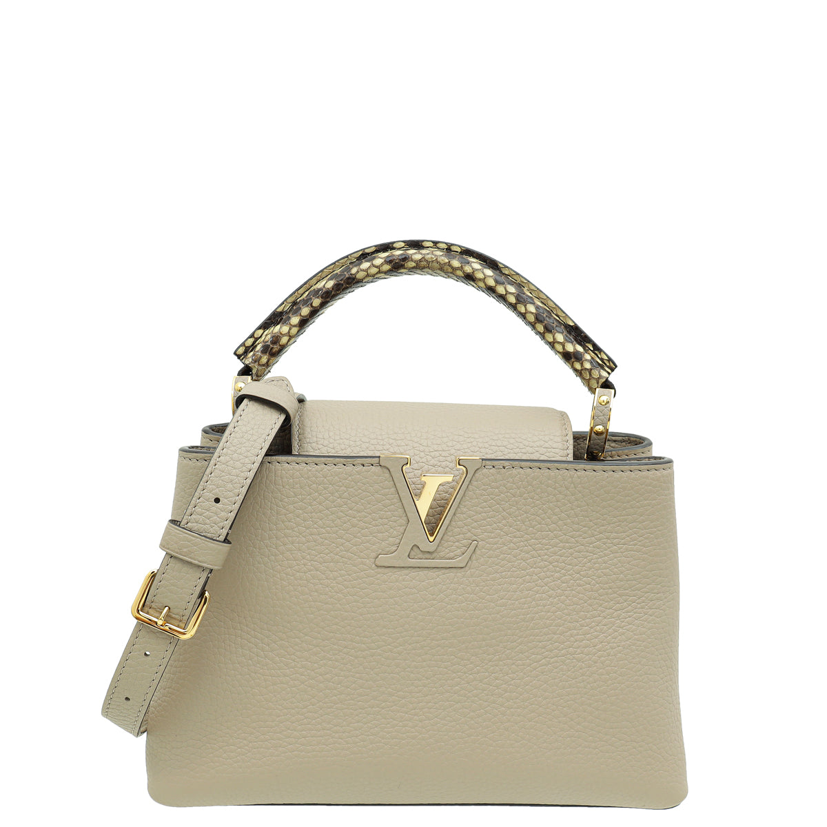 Louis Vuitton Beige Capucines BB Python Handle Bag-Louis Vuitton-THE CLOSET