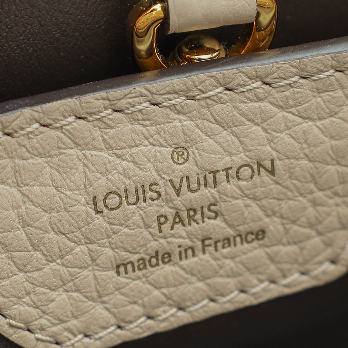 Louis Vuitton Beige Capucines BB Python Handle Bag