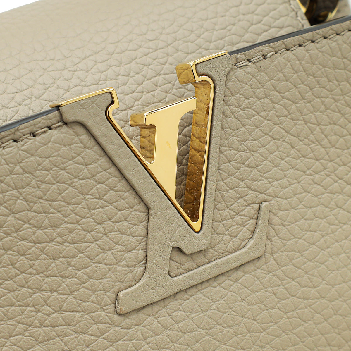 Louis Vuitton Beige Capucines BB Python Handle Bag