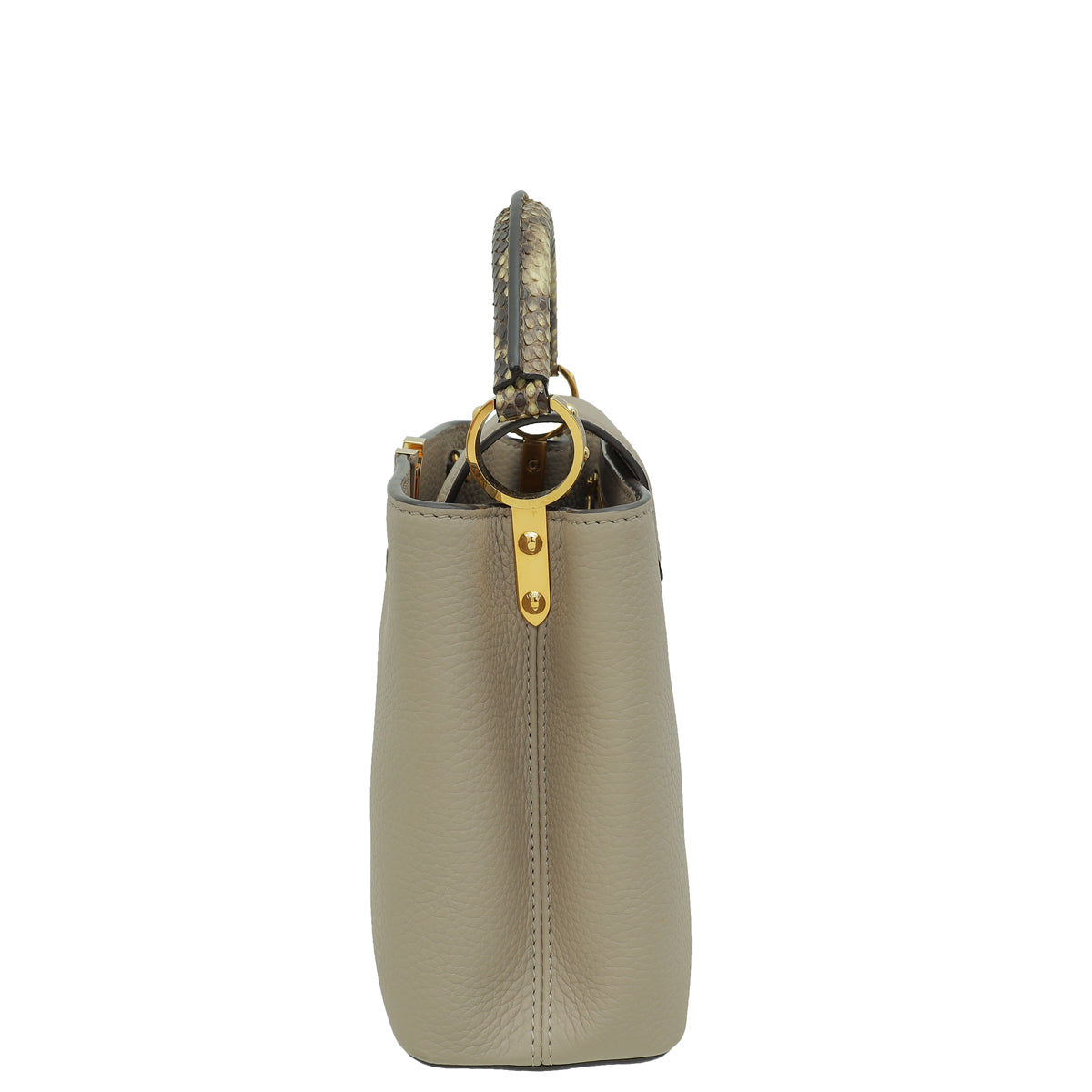 Louis Vuitton Beige Capucines BB Python Handle Bag