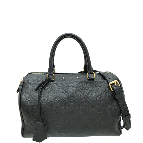 Louis Vuitton Black Monogram Empreinte Speedy Bandouliere 30 Bag
