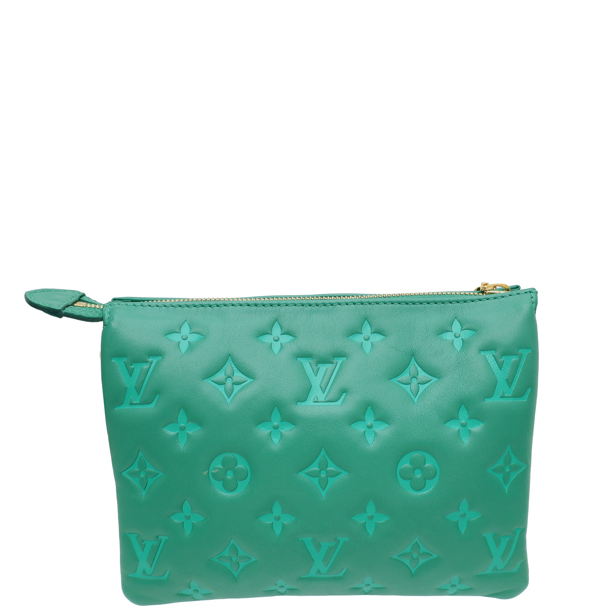 Louis Vuitton Green Monogram Embossed Coussin BB Bag W/ Resin Inserts Chain-Louis Vuitton-THE CLOSET