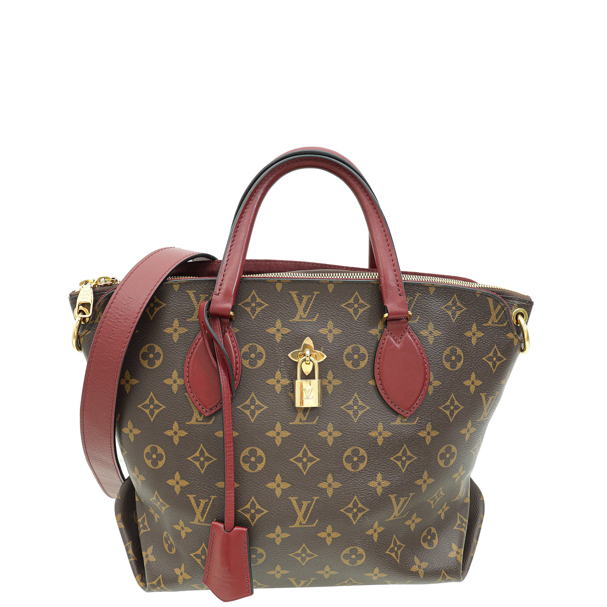 Louis Vuitton Monogram Bordeaux Flower Zipped Shoulder Bag